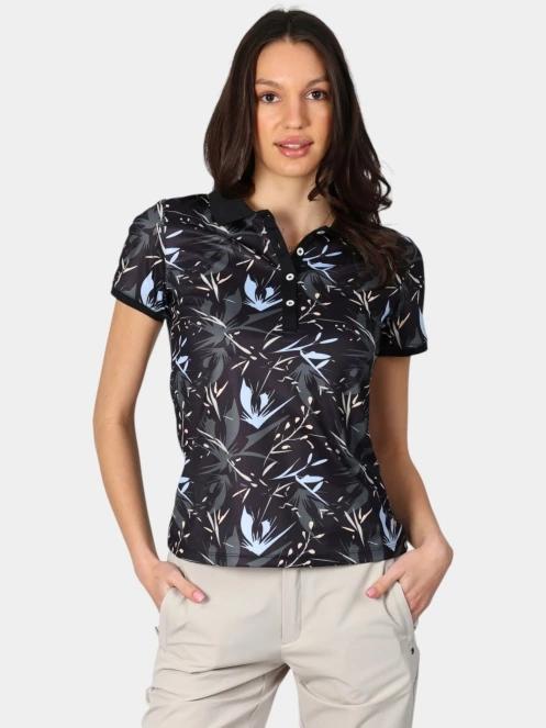 Luhta Luhta Alajoki női galléros póló fekete színben 2