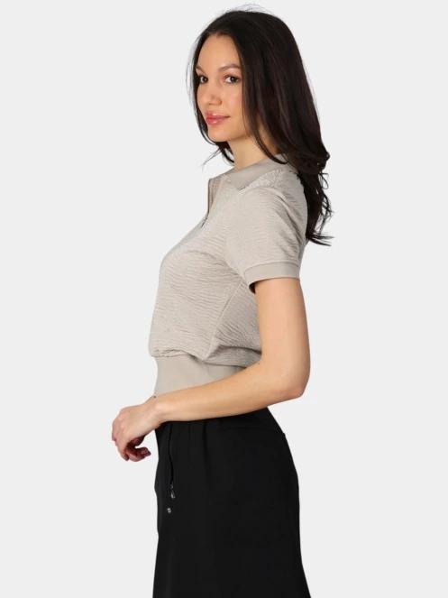 Luhta Luhta Ilmala női galléros póló homok színben 3