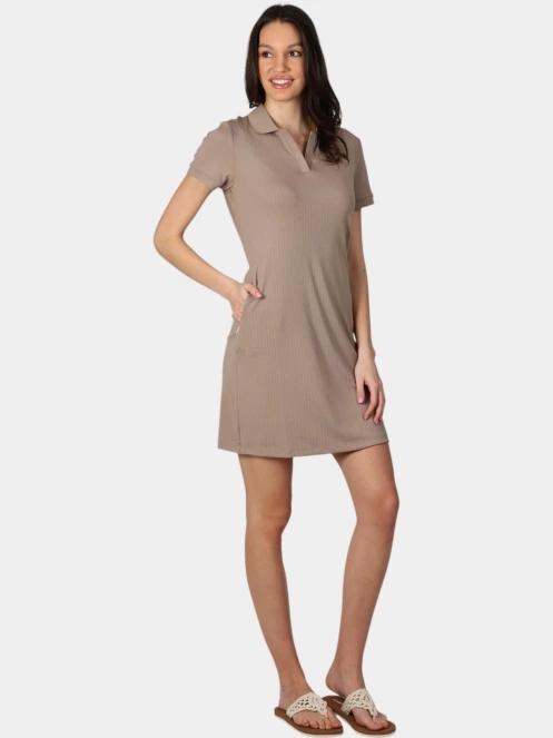 Luhta Luhta Innovuori női pólóruha barna színben 5