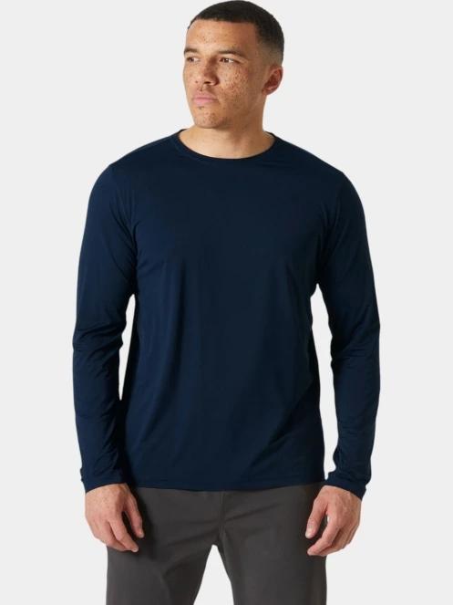 Helly Hansen Shine Solen Ls Crew férfi hosszú ujjú póló sötétkék színben 2