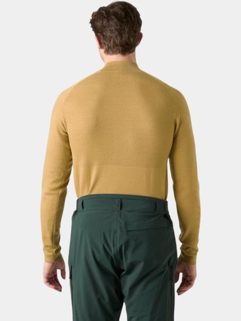 Helly Hansen Lifa Merino Knitevo 1/2 Zip férfi aláöltöző felső barna színben 3