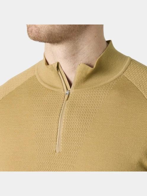 Helly Hansen Lifa Merino Knitevo 1/2 Zip férfi aláöltöző felső barna színben 5