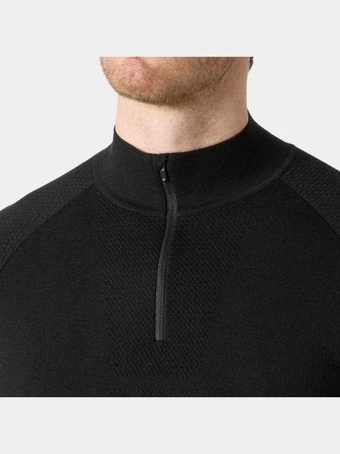 Helly Hansen Lifa Merino Knitevo 1/2 Zip férfi aláöltöző felső fekete színben 4