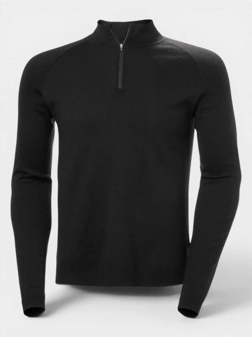 Helly Hansen Lifa Merino Knitevo 1/2 Zip férfi aláöltöző felső fekete színben 6
