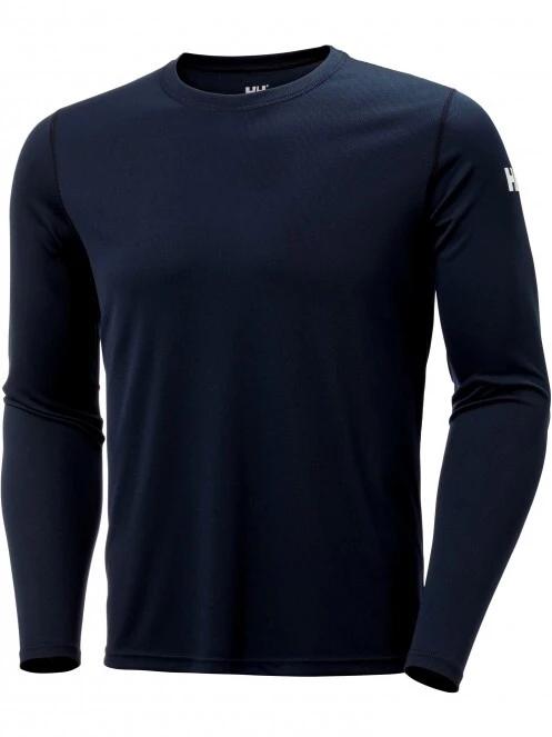 Helly Hansen Hh Tech Crew Ls férfi hosszú ujjú sport póló sötétkék színben 2