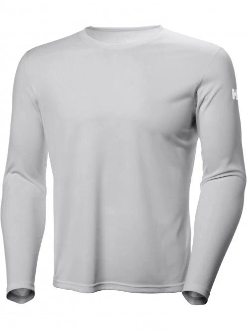 Helly Hansen Hh Tech Crew Ls férfi hosszú ujjú sport póló szürke színben 2