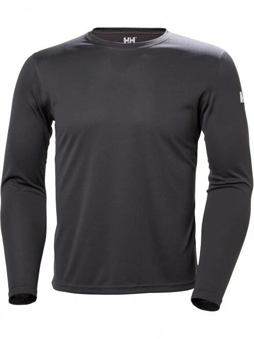Helly Hansen Hh Tech Crew Ls férfi hosszú ujjú sport póló fekete színben 2