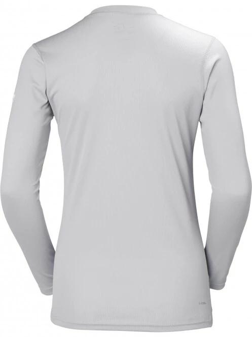 Helly Hansen W Hh Tech Crew Ls női hosszú ujjú sport póló szürke színben 3