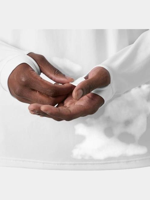 Helly Hansen Lifa Active Solen Hoodie férfi hosszú ujjú sport póló fehér színben 5