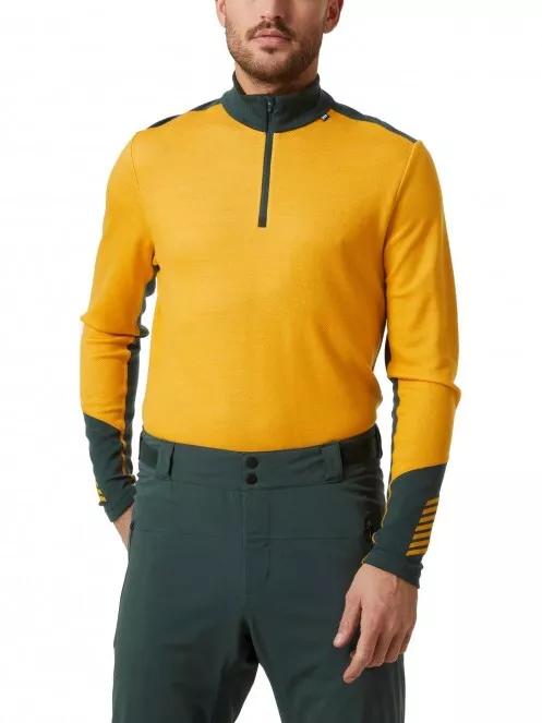 Helly Hansen Lifa Merino Midweight 1/2 Zip férfi polár pulóver sárga színben 2