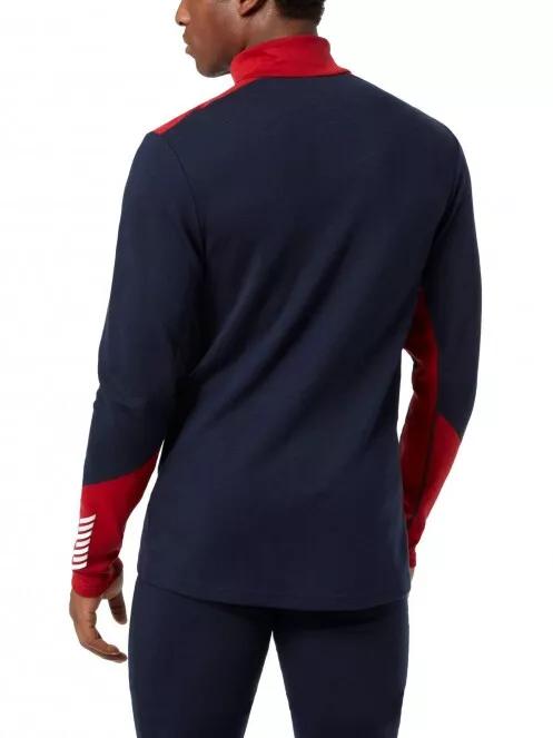 Helly Hansen Lifa Merino Midweight 1/2 Zip férfi polár pulóver sötétkék színben 3