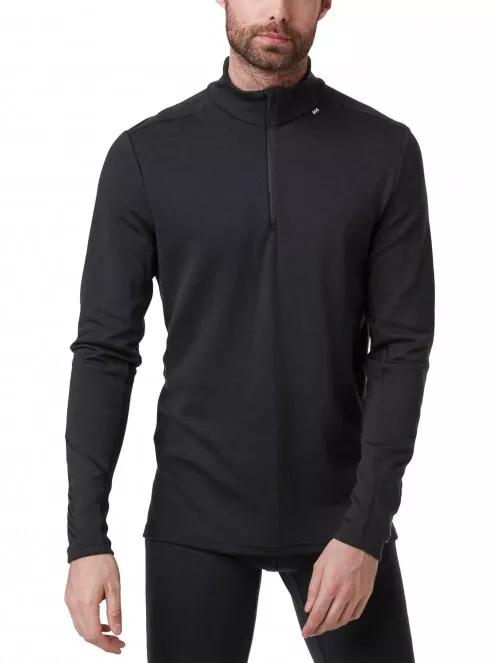 Helly Hansen Lifa Merino Midweight 1/2 Zip férfi polár pulóver fekete színben 2