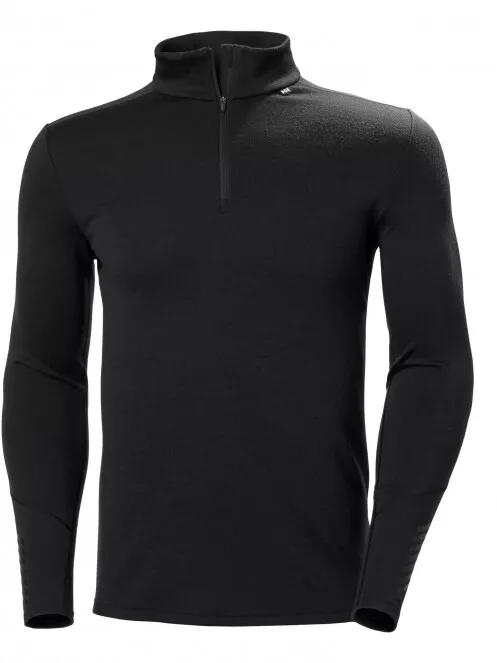 Helly Hansen Lifa Merino Midweight 1/2 Zip férfi polár pulóver fekete színben 4