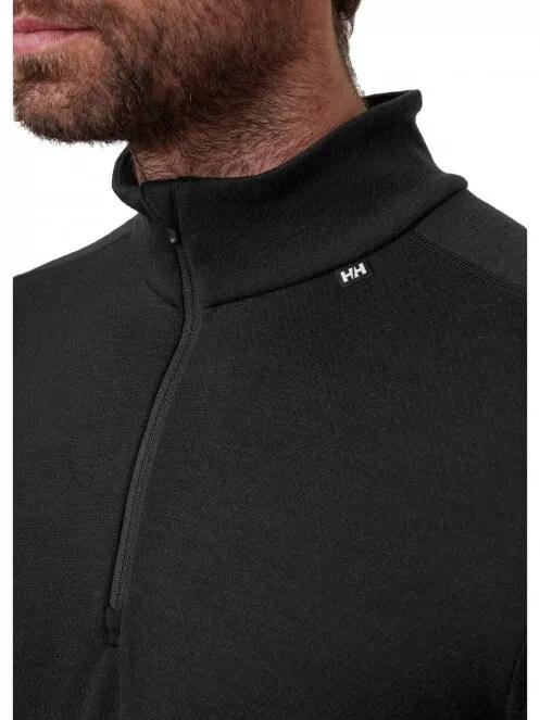 Helly Hansen Lifa Merino Midweight 1/2 Zip férfi polár pulóver fekete színben 6