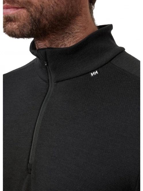Helly Hansen Lifa Merino Midweight 1/2 Zip férfi aláöltöző felső fekete színben 4