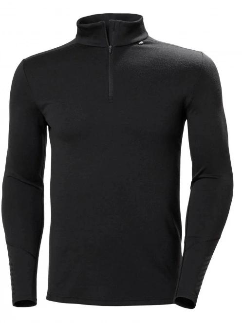 Helly Hansen Lifa Merino Midweight 1/2 Zip férfi aláöltöző felső fekete színben 6