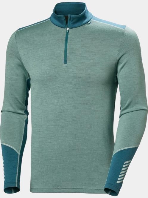 Helly Hansen Lifa Merino Midweight 1/2 Zip férfi aláöltöző felső zöld színben 5