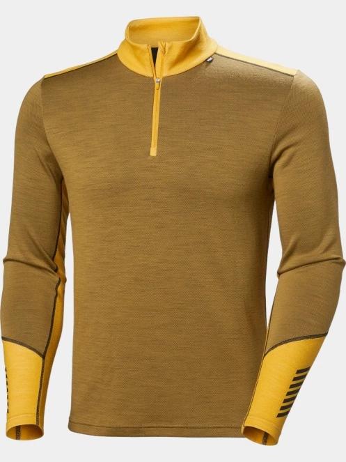 Helly Hansen Lifa Merino Midweight 1/2 Zip férfi aláöltöző felső sárga színben 6