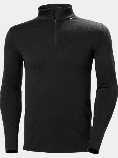 Helly Hansen Lifa Merino Midweight 1/2 Zip férfi aláöltöző felső fekete színben 2