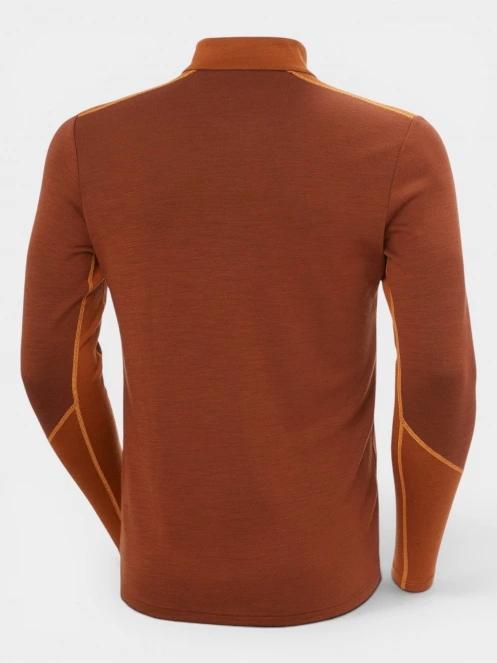 Helly Hansen Lifa Merino Midweight 1/2 Zip férfi aláöltöző felső narancssárga színben 3