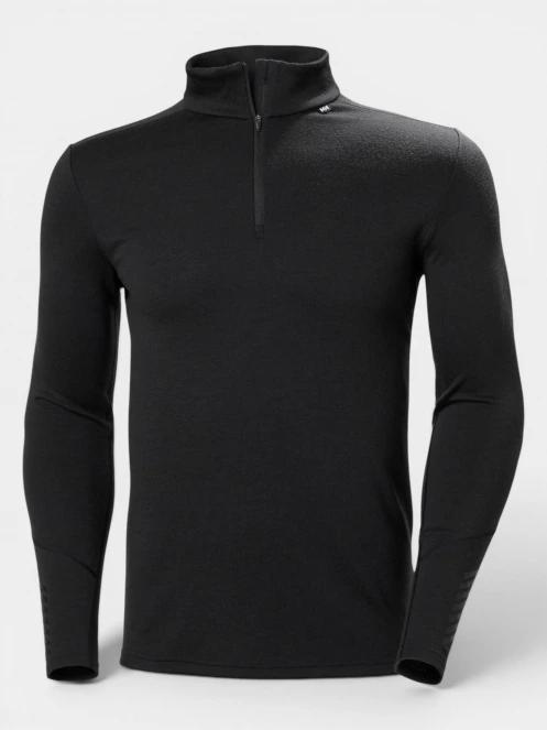 Helly Hansen Lifa Merino Midweight 1/2 Zip férfi aláöltöző felső fekete színben 2