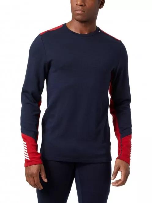Helly Hansen Lifa Merino Midweight Crew férfi hosszú ujjú sport póló sötétkék színben 2
