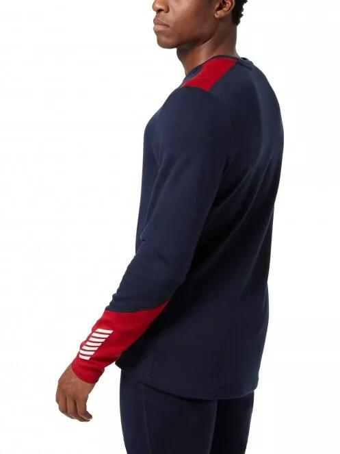 Helly Hansen Lifa Merino Midweight Crew férfi hosszú ujjú sport póló sötétkék színben 3