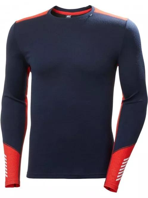 Helly Hansen Lifa Merino Midweight Crew férfi hosszú ujjú sport póló sötétkék színben 4