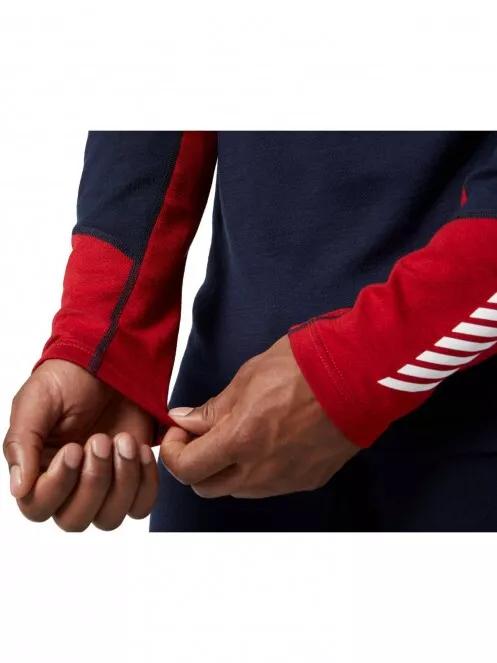 Helly Hansen Lifa Merino Midweight Crew férfi hosszú ujjú sport póló sötétkék színben 6