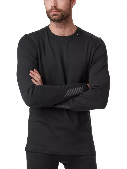 Helly Hansen Lifa Merino Midweight Crew férfi hosszú ujjú sport póló fekete színben 2