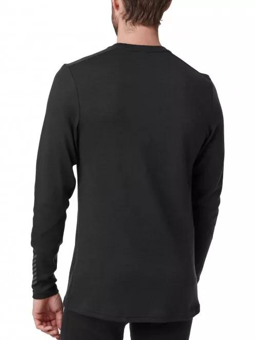 Helly Hansen Lifa Merino Midweight Crew férfi hosszú ujjú sport póló fekete színben 3