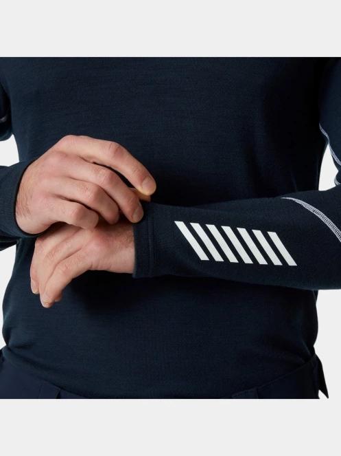 Helly Hansen Lifa Merino Midweight Crew férfi aláöltöző felső sötétkék színben 5