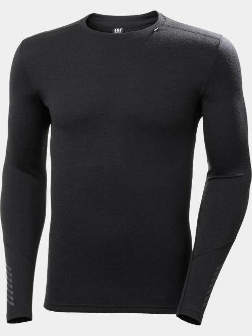 Helly Hansen Lifa Merino Midweight Crew férfi aláöltöző felső fekete színben 2