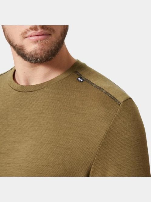 Helly Hansen Lifa Merino Midweight Crew férfi aláöltöző felső barna színben 4