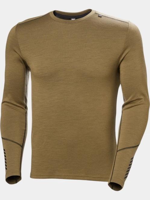 Helly Hansen Lifa Merino Midweight Crew férfi aláöltöző felső barna színben 6