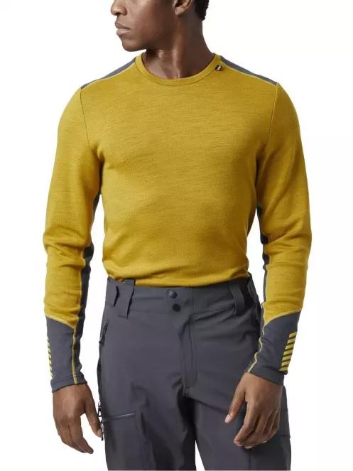 Helly Hansen Lifa Merino Midweight Crew férfi aláöltöző felső sárga színben 2
