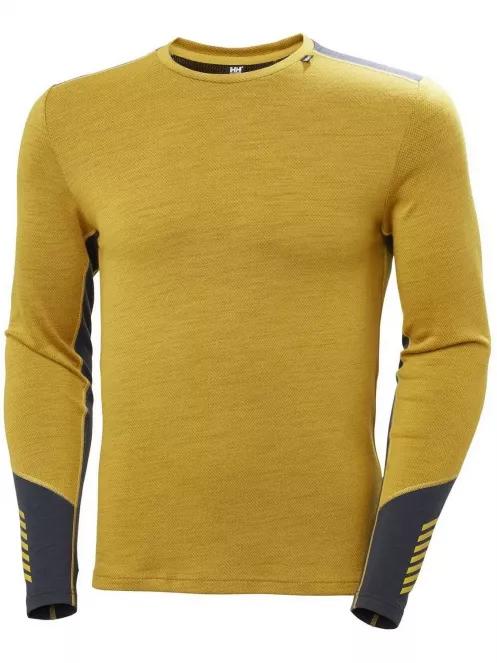 Helly Hansen Lifa Merino Midweight Crew férfi aláöltöző felső sárga színben 5