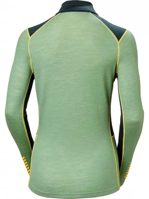 Helly Hansen W Lifa Merino Midw 1/2 Zip női aláöltöző felső zöld színben 5