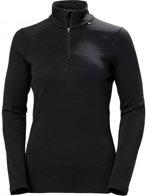 Helly Hansen W Lifa Merino Midw 1/2 Zip női aláöltöző felső fekete színben 2