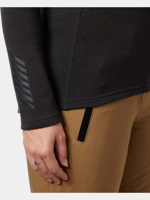 Helly Hansen W Lifa Merino Midw 1/2 Zip női aláöltöző felső fekete színben 5