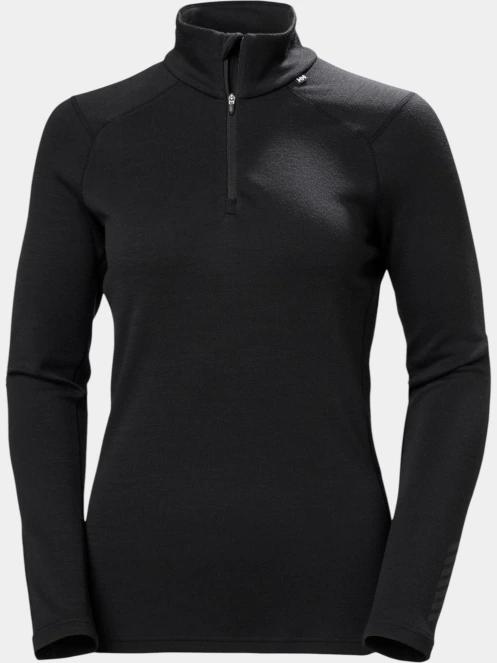 Helly Hansen W Lifa Merino Midw 1/2 Zip női aláöltöző felső fekete színben 6