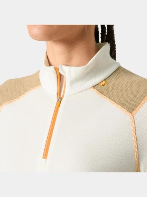 Helly Hansen W Lifa Merino Midw 1/2 Zip női aláöltöző felső homok színben 4