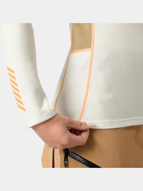Helly Hansen W Lifa Merino Midw 1/2 Zip női aláöltöző felső homok színben 5