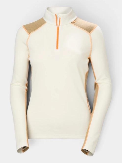 Helly Hansen W Lifa Merino Midw 1/2 Zip női aláöltöző felső homok színben 6