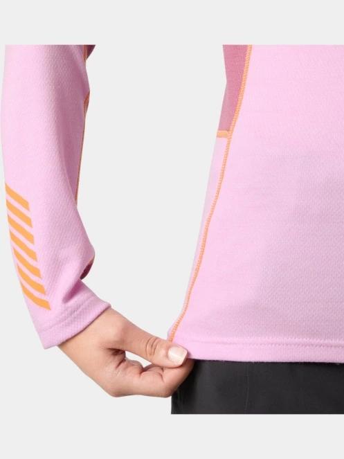 Helly Hansen W Lifa Merino Midw 1/2 Zip női aláöltöző felső rózsaszín színben 5