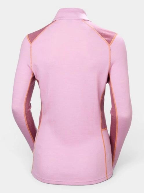Helly Hansen W Lifa Merino Midw 1/2 Zip női aláöltöző felső rózsaszín színben 7