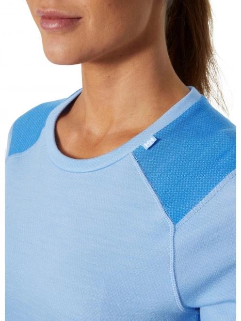 Helly Hansen W Lifa Merino Midweight Crew női aláöltöző felső világoskék színben 4