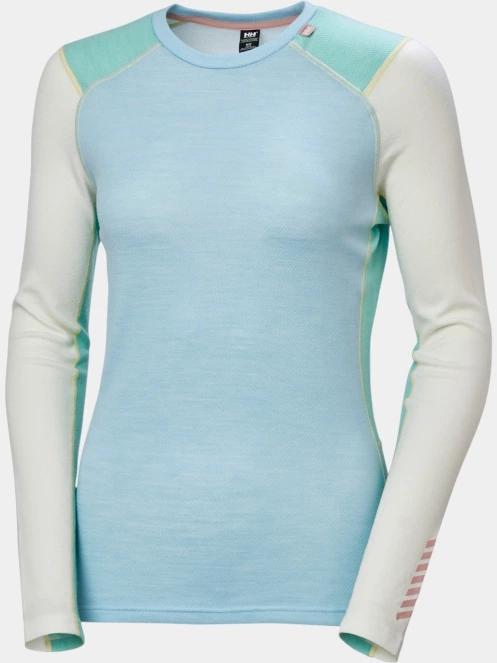 Helly Hansen W Lifa Merino Midweight Crew női aláöltöző felső világoskék színben 6
