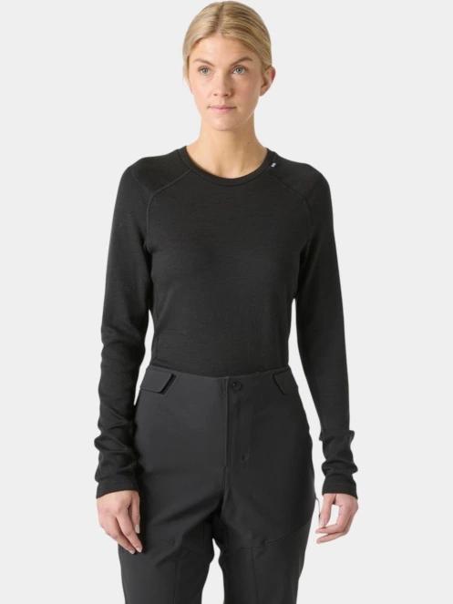 Helly Hansen W Lifa Merino Midweight Crew női aláöltöző felső fekete színben 2