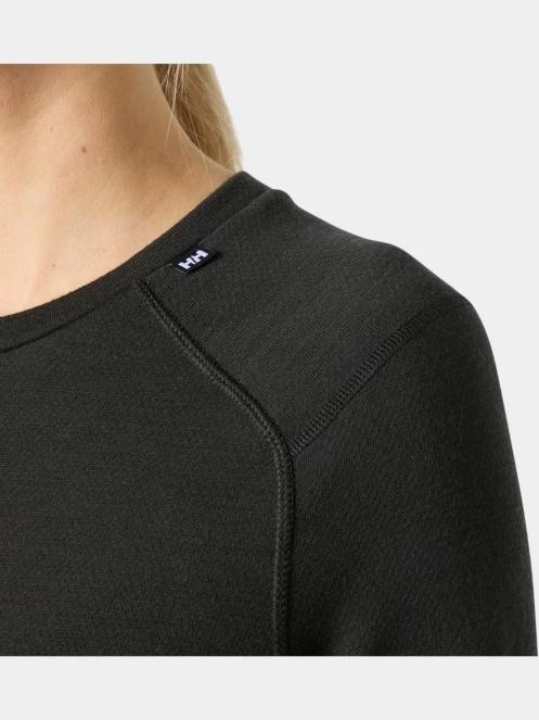 Helly Hansen W Lifa Merino Midweight Crew női aláöltöző felső fekete színben 4